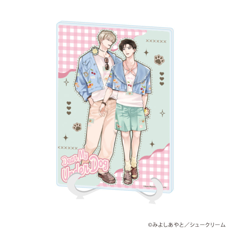 (Goods - Ornament) Dear My Underdog Acrylic Art Board (A5 Size) 01 Shinobu & Jin (Exclusive Art)