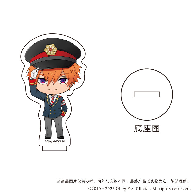 (1BOX=7)(Goods - Stand Pop) Acrylic Mini Stand Obey Me! 03 / Train Station Staff ver. (7 Types Total) (Chibi Art)