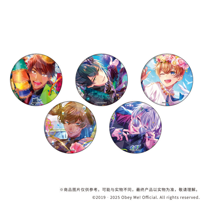 (1BOX=5)(Goods - Badge) Holographic Button Badge (65mm) Obey Me! 06 (Official Art)