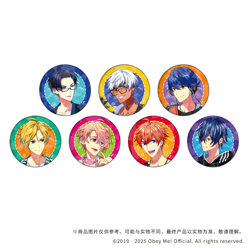 (1BOX=7)(Goods - Badge) Holographic Button Badge (65mm) Obey Me! 07 / Summer Outfit ver. Complete BOX (7 Types Total)(Exclusive Art)