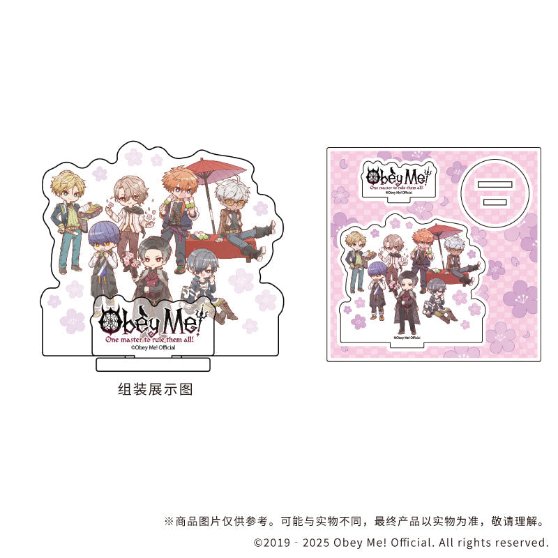 (Goods - Stand Pop) Acrylic Figure Plate Obey Me! 02 / Ensemble Design (Retro Art)