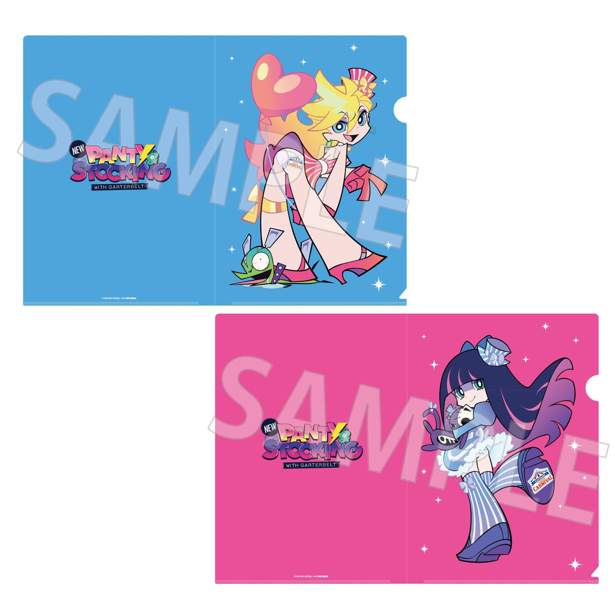 (Goods - Clear File) New PANTY & STOCKING with GARTERBELT Clear File Set CARNIVAL ver.