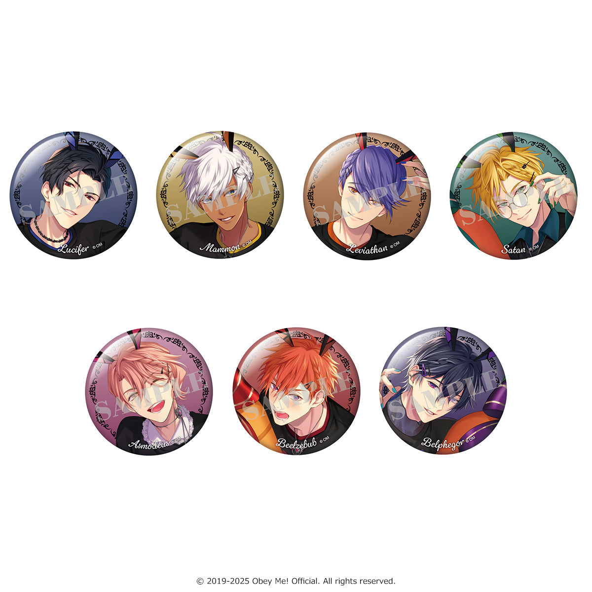 (Goods - Badge) Obey Me! ICONIQUE TRADING BUTTON BADGE ~COMPLETE SET~