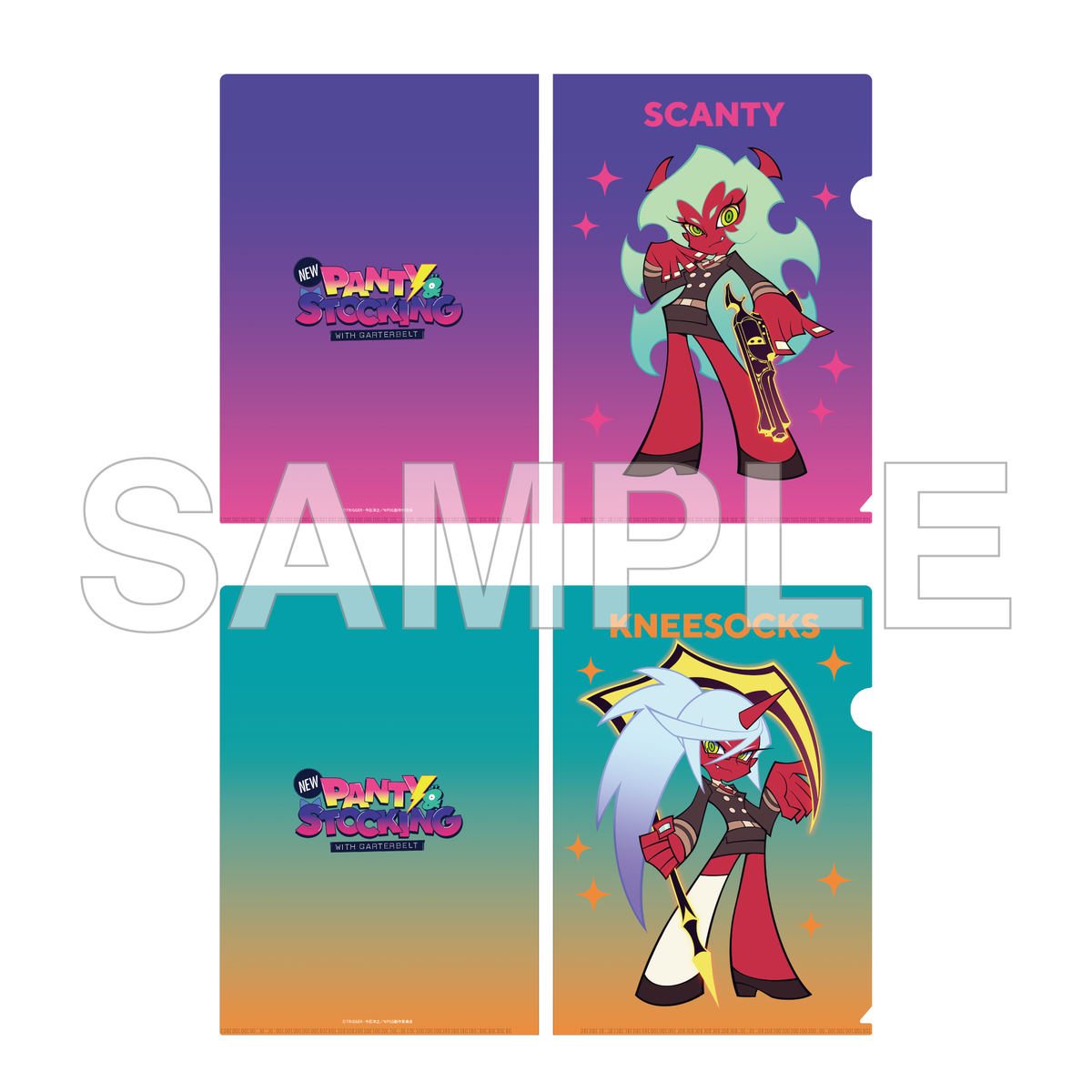 (Goods - Clear File) New PANTY & STOCKING with GARTERBELT Clear File Set No.2 - Scanty & Kneesocks