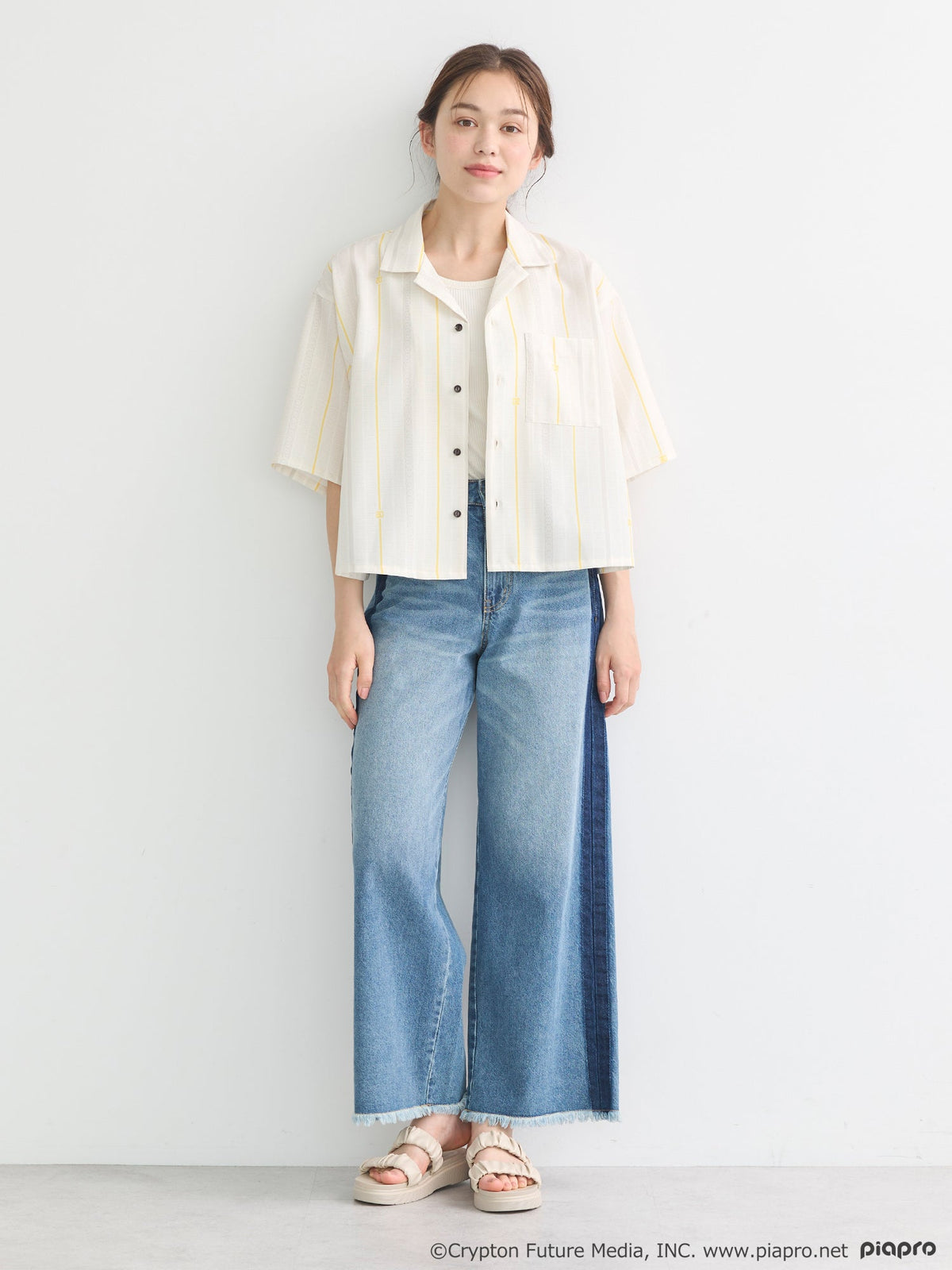 (Goods - Shirt) Kagamine Rin / Len Open Collar Shirt [earth music&ecology Japan Label]