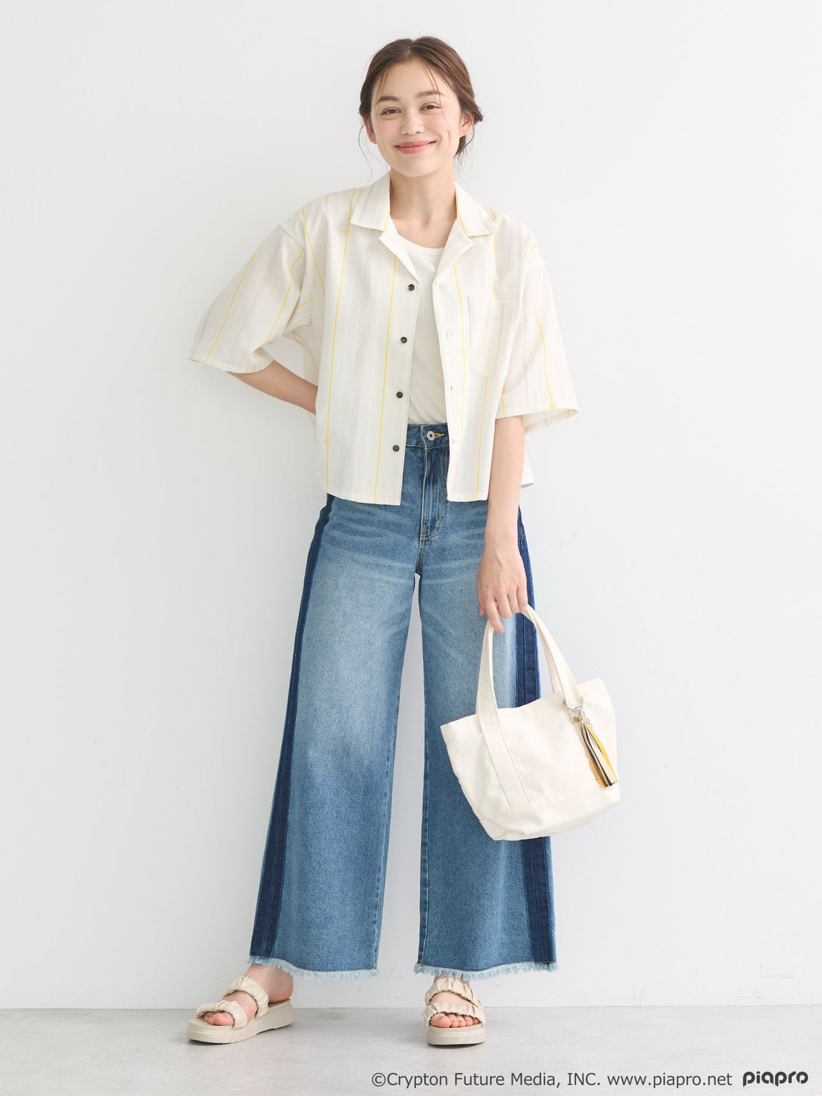 (Goods - Shirt) Kagamine Rin / Len Open Collar Shirt [earth music&ecology Japan Label]