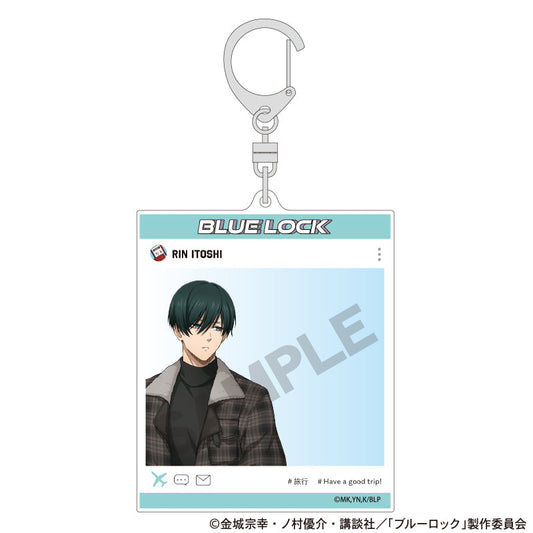 (Goods - Key Chain) Blue Lock Social Media Style Acrylic Key Chain Rin Itoshi (Travel)