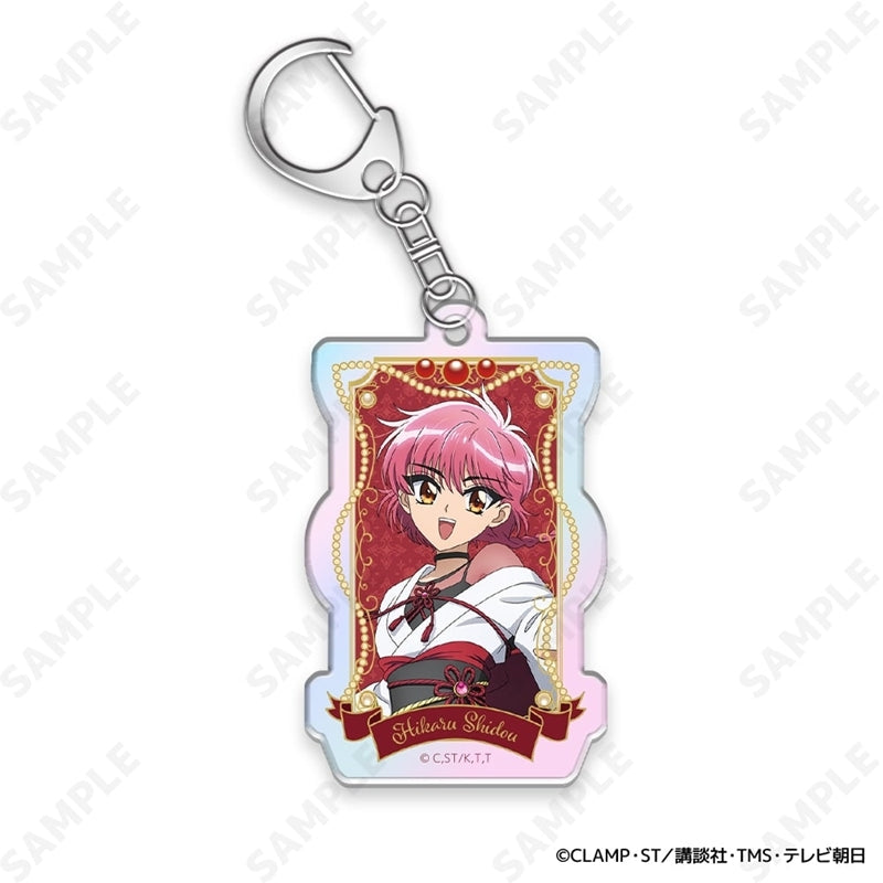 (Goods - Key Chain) Magic Knight Rayearth TV Anime Iridescent Acrylic Key Chain 1. Hikaru Shidou