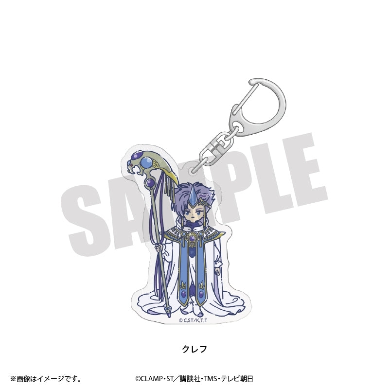 (Goods - Key Chain) Magic Knight Rayearth TV Anime Reto Pop Acrylic Key Chain Clef