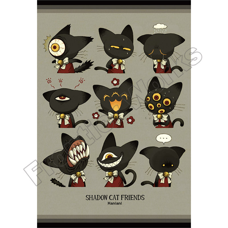 (Goods - Postcard) Maniani World Postcard D - Shadow Cat Friends