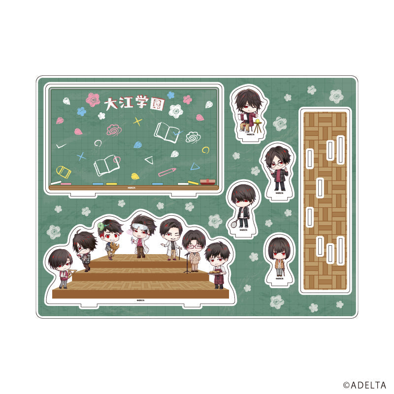 (Goods - Ornament) Owen (Ooe)  Acrylic Diorama 04 School Ver.  (Chibi Art)