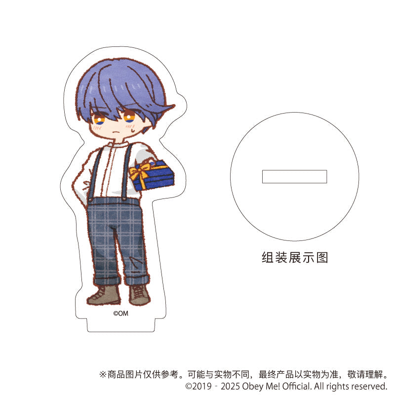 (1BOX=7)(Goods - Stand Pop) Obey Me! Nightbringer Acrylic Petit Stand 10 White Day ver. (Retro Art)