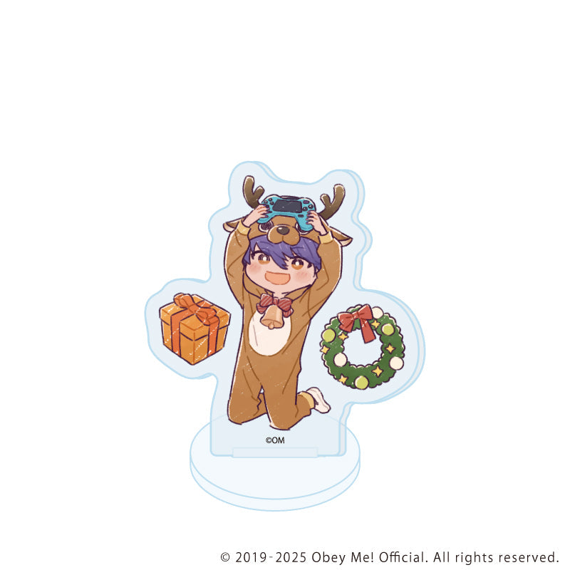 (1BOX=7)(Goods - Acrylic Stand) Obey Me! Nightbringer Acrylic Petit Stand 20 Christmas ver. (Retro Art)