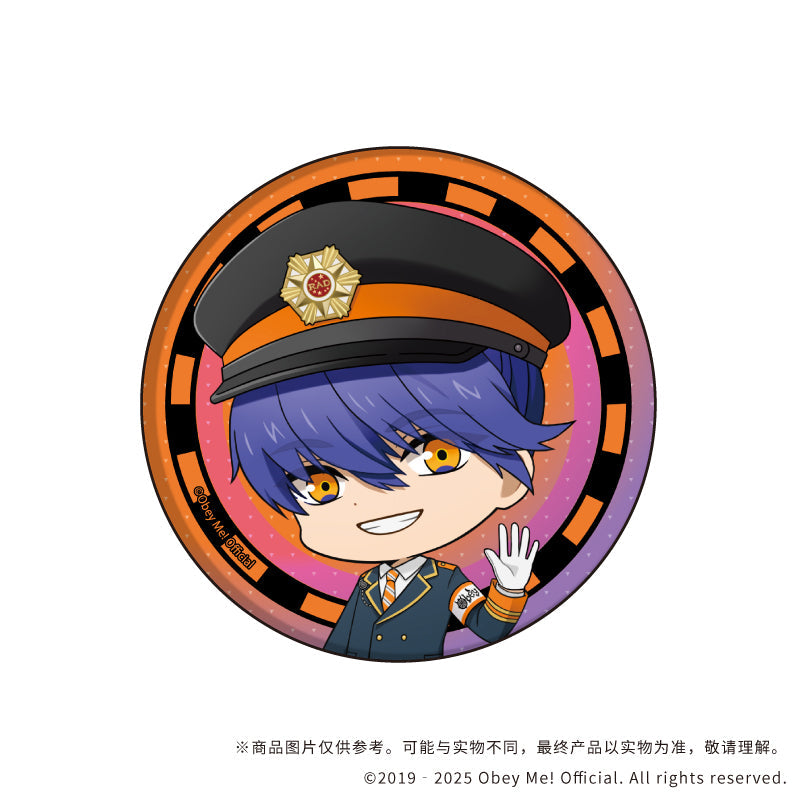(1BOX=7)(Goods - Badge) Button Badge Obey Me! 05 / Train Station Staff ver. (7 Types Total) (Chibi Art)