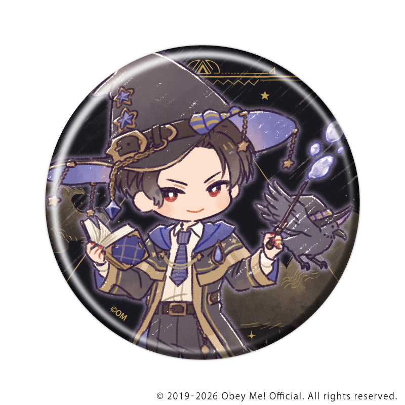 (1BOX=7)(Goods - Badge) Obey Me! Nightbringer Badge 51 Wizard Ver. (Retro Art)
