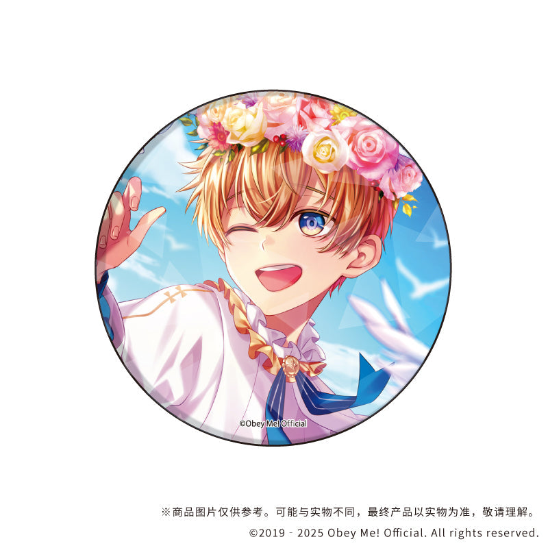 (1BOX=5)(Goods - Badge) Holographic Button Badge (65mm) Obey Me! 06 (Official Art)