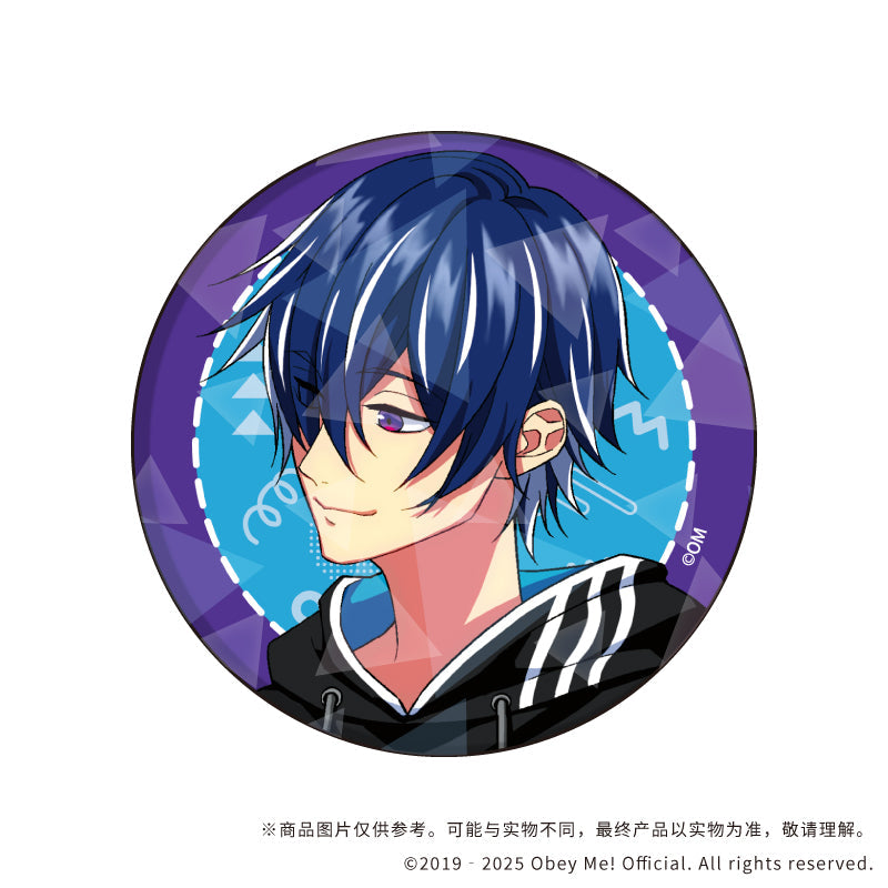 (1BOX=7)(Goods - Badge) Holographic Button Badge (65mm) Obey Me! 07 / Summer Outfit ver. Complete BOX (7 Types Total)(Exclusive Art)